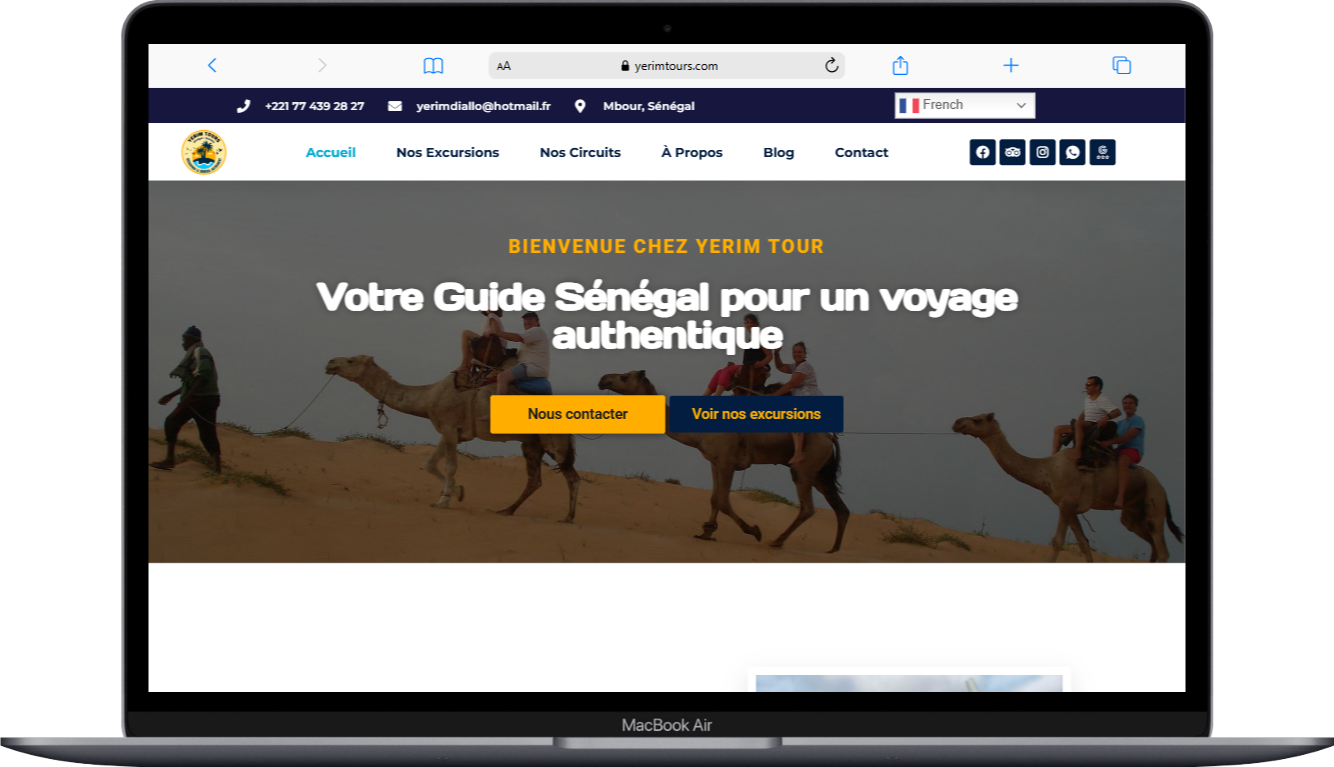 Création de site web Touristique